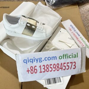qiqiyg.com Valentino Open Sneakers, Valentino Gold Stripe White Sneakers, Valentino Rockstud White Leather Sneakers